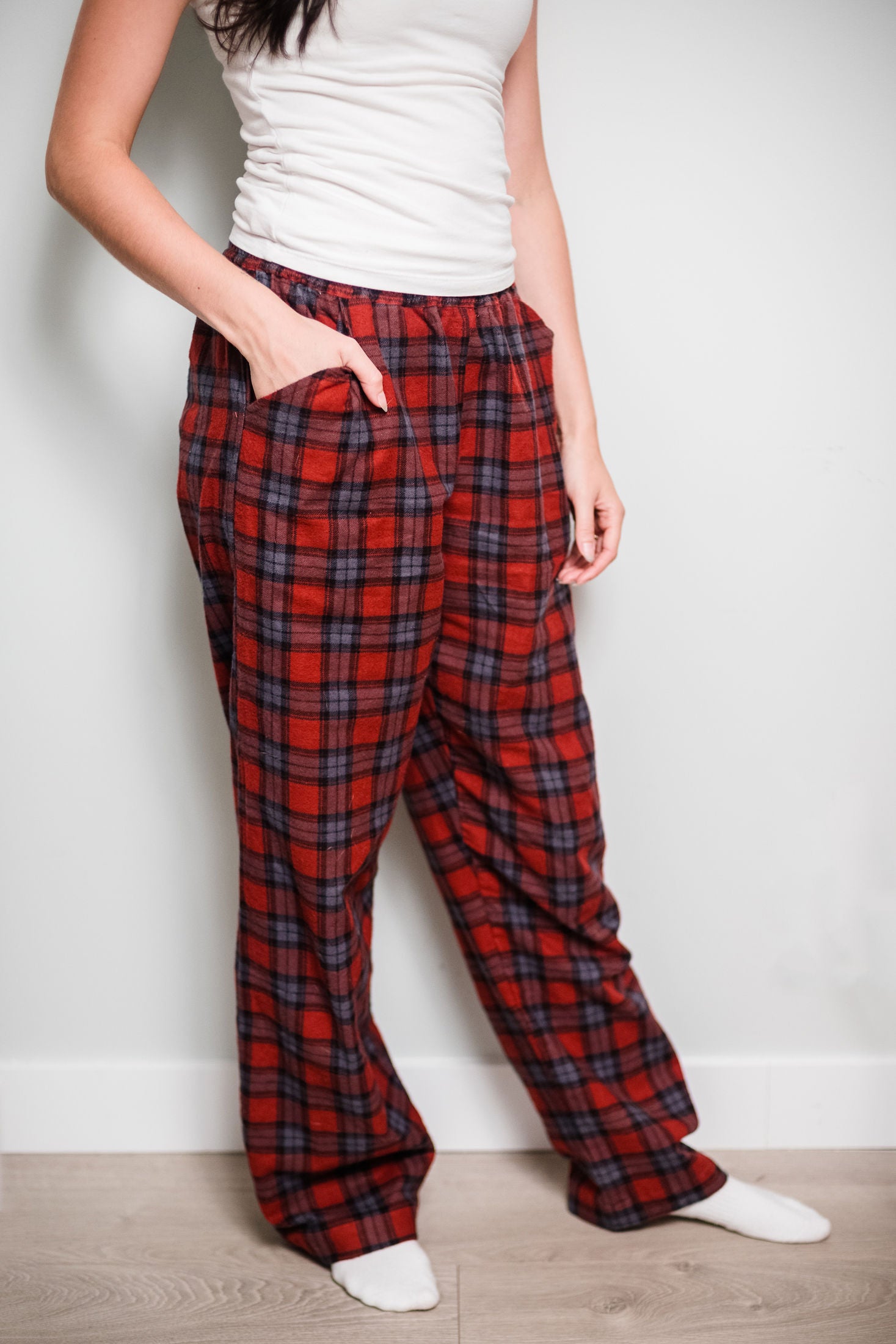 West Loop Womens Lounge Pants Red Plaid XL/XXL New With Tags!
