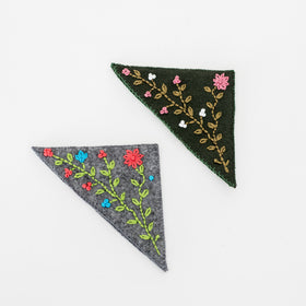 Secret Garden Embroidered Bookmarks
