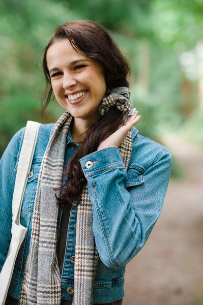 Pumpkin Plaid Scrunchie