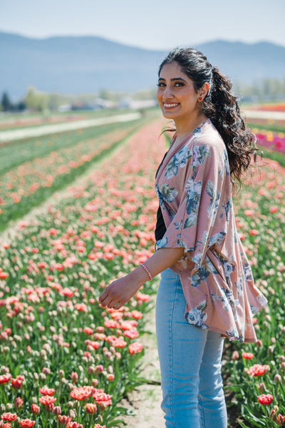 Apricot Floral Kimono
