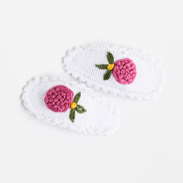 Peony Fabric Hair Clip 2 pack