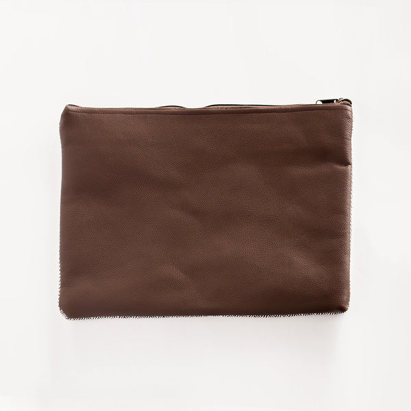 Laptop Computer Bag - Dark Brown Woven
