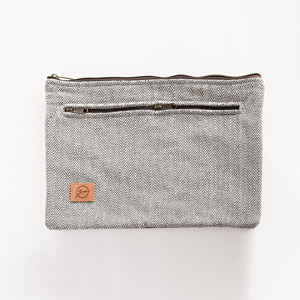 Laptop Computer Bag - Dark Brown Woven
