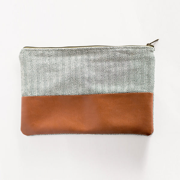 Laptop Computer Bag - Green Woven