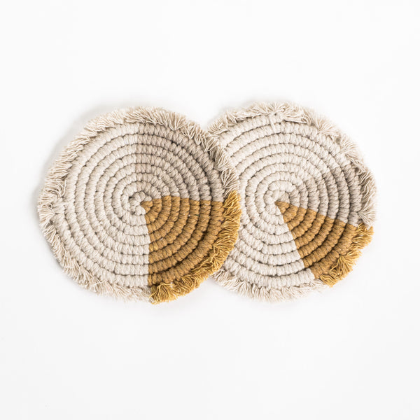 Oak Round Coaster 2 pack