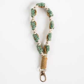 Flower Knot Macrame Keychain Wristlet