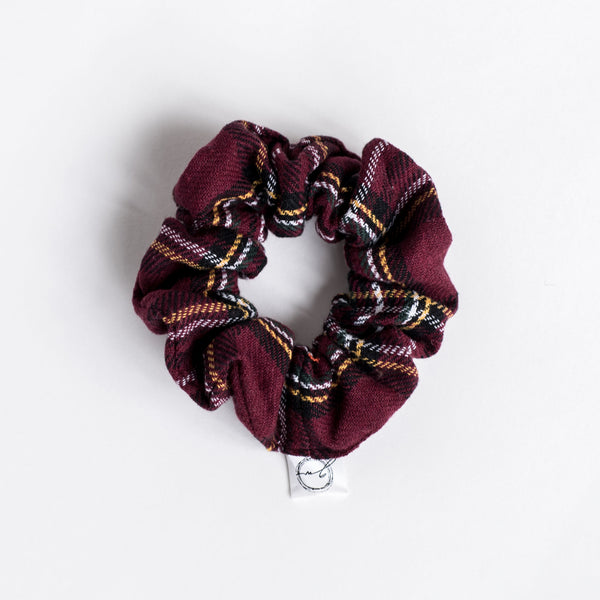 Merlot Plaid Scrunchie