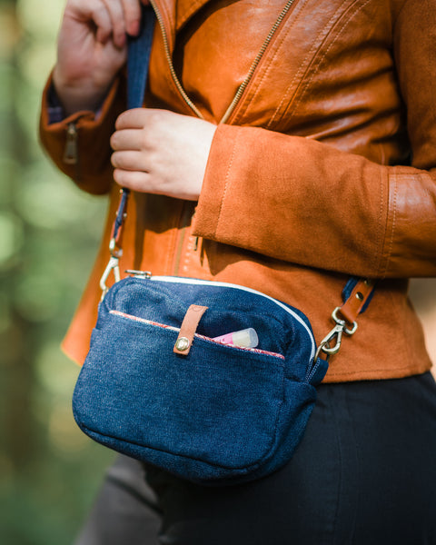 Indigo Sling Belt it Bag