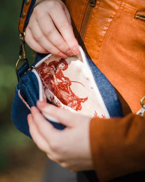 Indigo Sling Belt it Bag