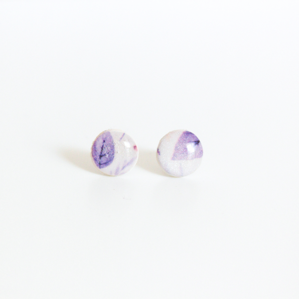 Lilac & Lilies Stud Earrings