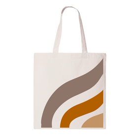 Fall Color Block Canvas Tote