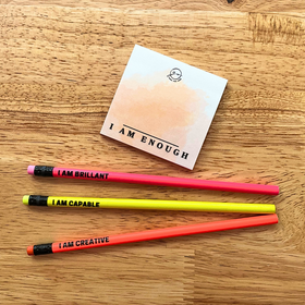 I AM Awesome Pencil & Post-It Set