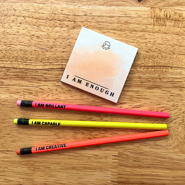 I AM Awesome Pencil & Post-It Set