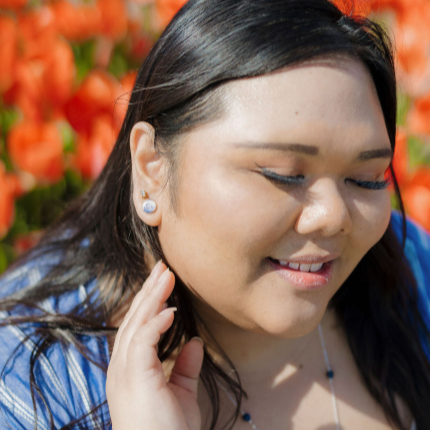 Lilac & Lilies Stud Earrings