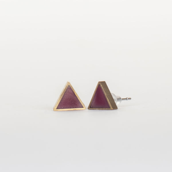 Merlot Triangle Studs