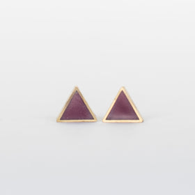 Merlot Triangle Studs