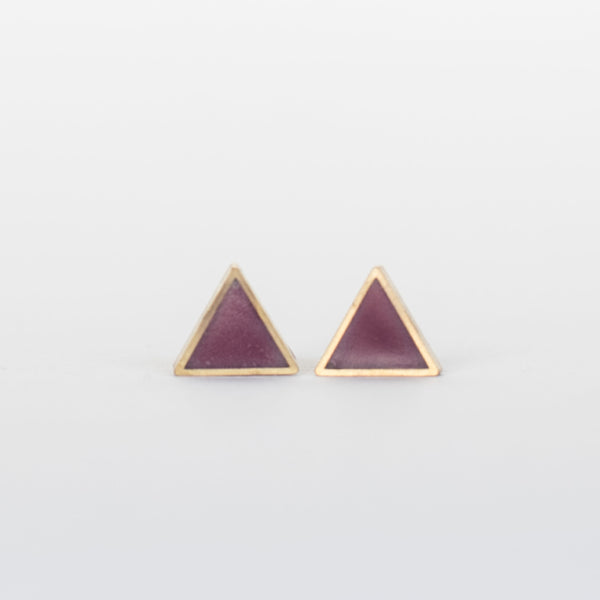 Merlot Triangle Studs