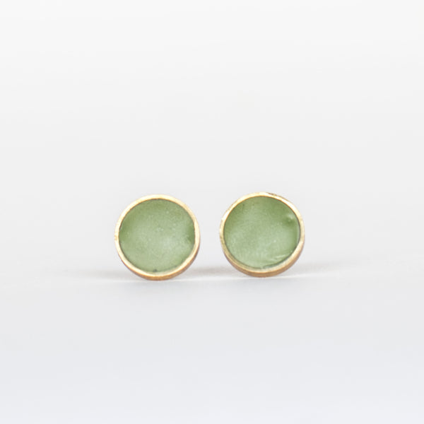 Avocado Circle Studs