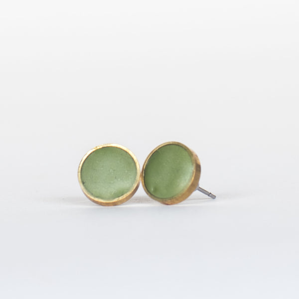 Avocado Circle Studs