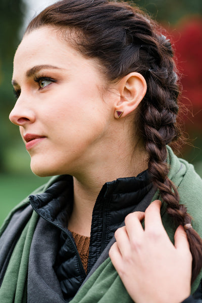Merlot Triangle Studs